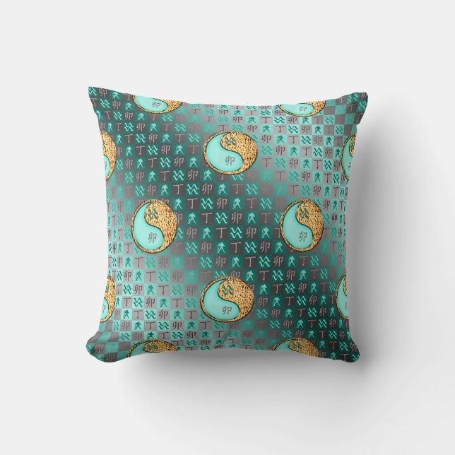 Coussin Verseau & Lapin de Feu (Recto)