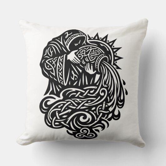Coussin Verseau — Le Porteur d'Eau par BurnsInHell (Recto)