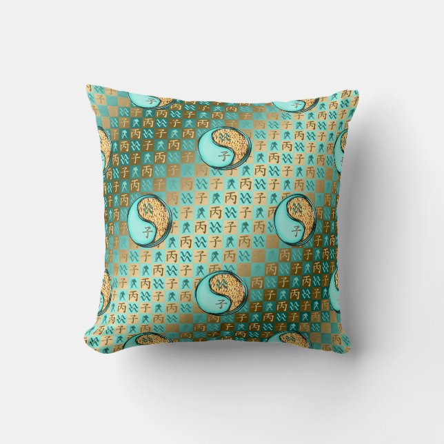 Coussin Verseau & Rat de Feu (Recto)