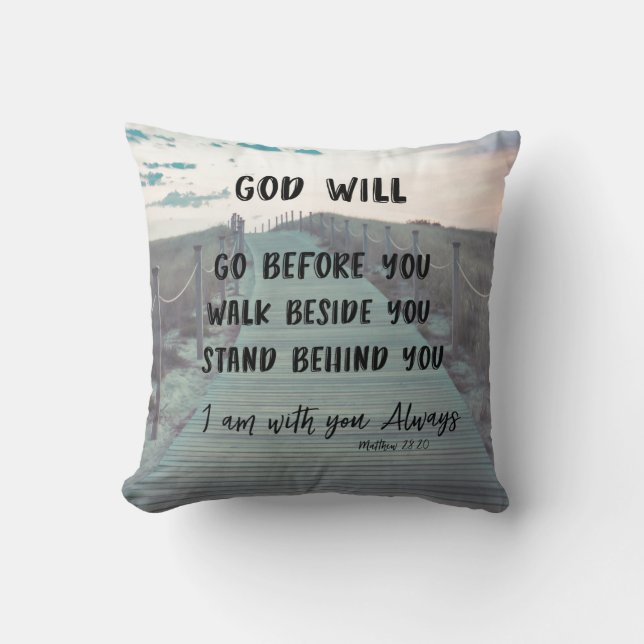 Coussin Verset Bible Avec Citation (Recto)