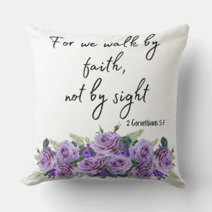 Coussin Verset biblique chrétienne inspirant