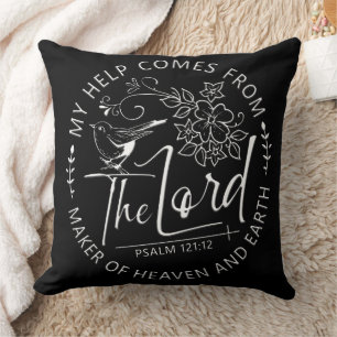 Coussin Verset biblique chrétienne inspirant