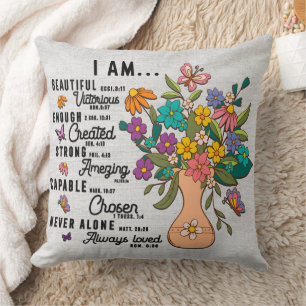 Coussin Verset biblique chrétienne inspirant