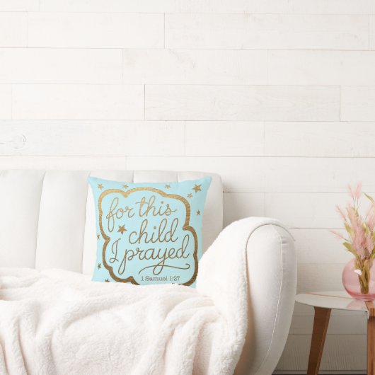 Coussin verset biblique de 1 Samuel 1:27 (Canapé)