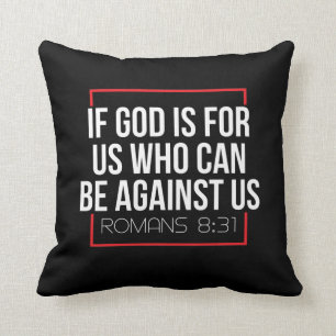 Coussin Verset biblique Si Dieu Est Pour Nous Qui Peuvent 