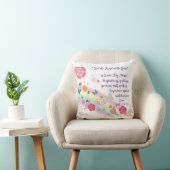 Coussin Verset de la Bible religieuse, Fleurs colorées Pap (Chaise)
