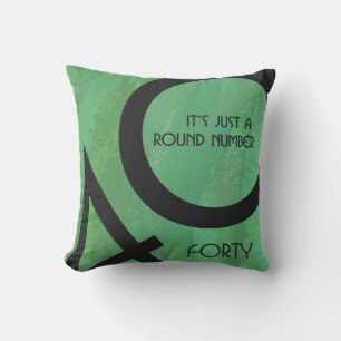 Coussin Vert 40 Décennie Anniversaire