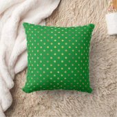 Coussin Vert avec points de paillettes dorées (Couverture)