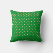 Coussin Vert avec points de paillettes dorées (Verso)