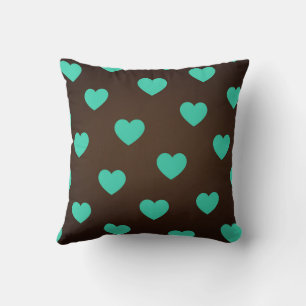 Coussin Vert Cosy Cute tendance Moderne Romantique Coeur C