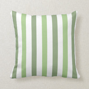 Coussin vert d'avant et de dos de rayure
