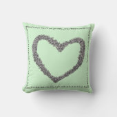 Coussin vert de coeur de Seafoam (Recto)