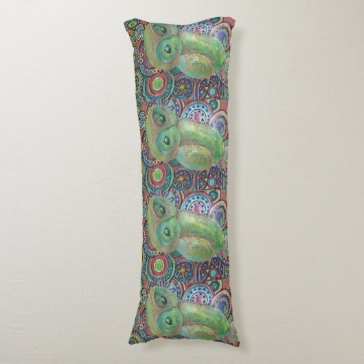 coussin vert de corps de hibou (Devant (Vertical))