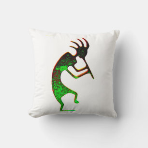 coussin vert de kokopelli