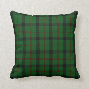 Coussin vert de plaid de tartan de Kincaid de clan