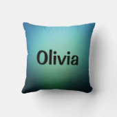 Coussin Vert émeraude turquoise clair (Verso)