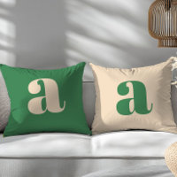 Vert et crème rétro moderne initial 
