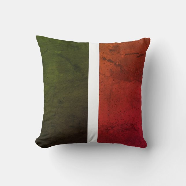Coussin Vert et orange colorés (Recto)