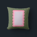 Coussin Vert Et Rose De Forme Vastes Rétro<br><div class="desc">Forme Abstraite Vague Rétro - Vert Et Rose.</div>