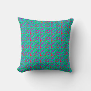 coussin vert et rouge
