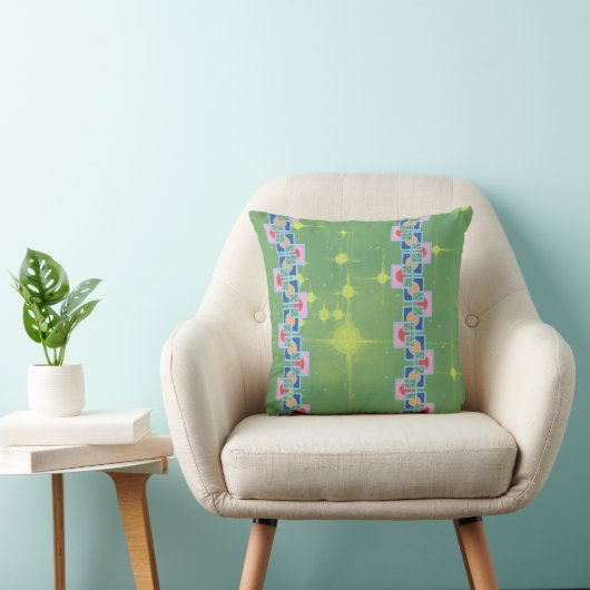 Coussin Vert Étoiles (Chaise)