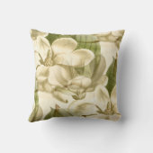 Coussin vert floral de magnolia (Verso)