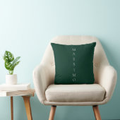Coussin Vert foncé uni élégant décontracté propre nom (Chaise)