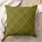 Coussin Vert Geo Brun (Couverture)