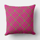 Coussin Vert Geo Fuchsia (Verso)