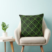 Coussin Vert Geo Noir (Chaise)