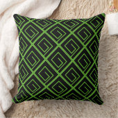 Coussin Vert Geo Noir (Couverture)