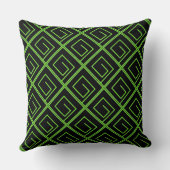 Coussin Vert Geo Noir (Verso)