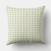 Coussin Vert Gingham Rustique Elle est fraîche sur le marc (Verso)