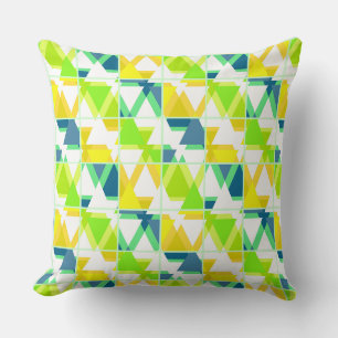 Coussin Vert jaune abstrait