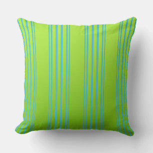 Coussin Vert Lime Et Turquoise
