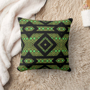 Coussin vert, naturel, décoration intérieure, abstrait,