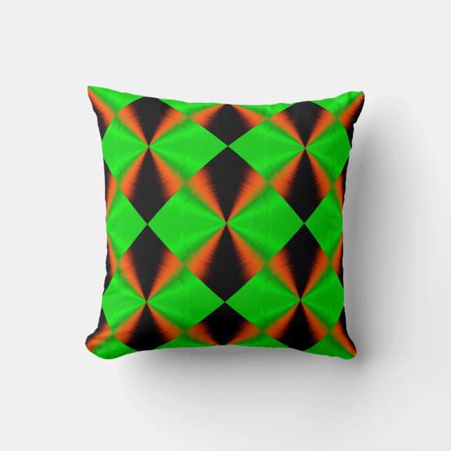 Coussin Vert noir orange (Recto)