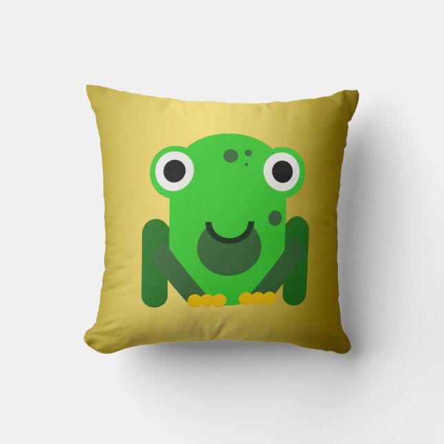 Coussin Vert personnalisé M. Frog (Recto)
