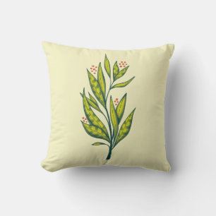Coussin Vert Plante Botanique Art Nature Lover