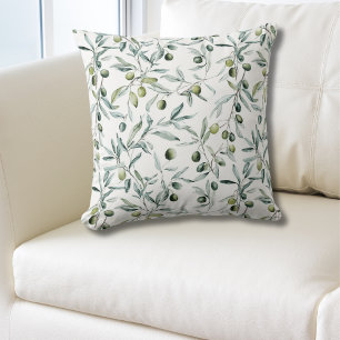 Coussin Vert sauge Country français Olive 