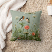 Coussin Vert Sauge Murmures dans la Prairie (Couverture)
