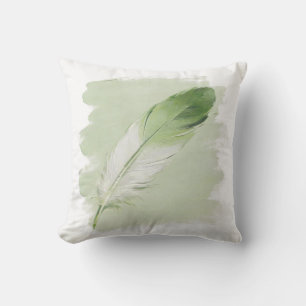 Coussin Vert sauge plume Organique Moderne Japandi