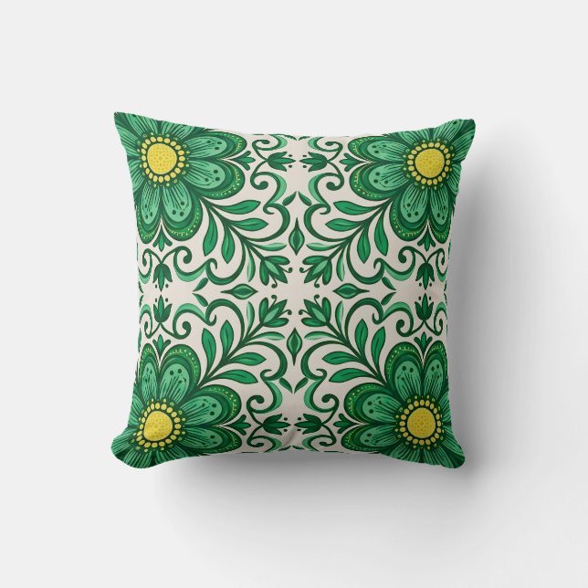 Coussin Vert Vintage  (Recto)