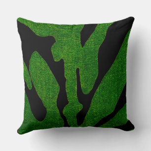 Coussin vert Zebra