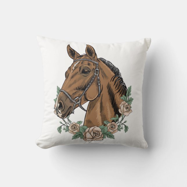 Coussin Vêtement d'équitation - Cheval (Recto)