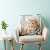 Coussin Vêtements bleu Kitten orange (Chaise)