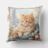 Coussin Vêtements bleu Kitten orange (Verso)