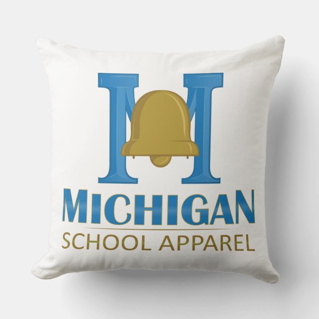 Coussin Vêtements scolaires du Michigan (Recto)