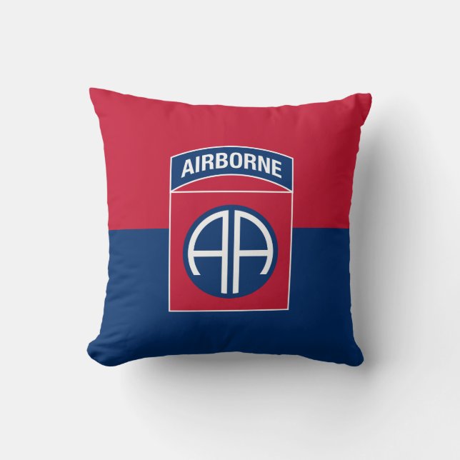 Coussin Vétéran militaire du drapeau de la 82e division aé (Recto)