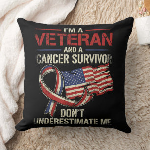 Coussin Vétéran survivant du cancer Ne me sous-estimez pas